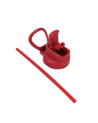 Nakrętka ze słomką AquaFlask – CHERRY RED